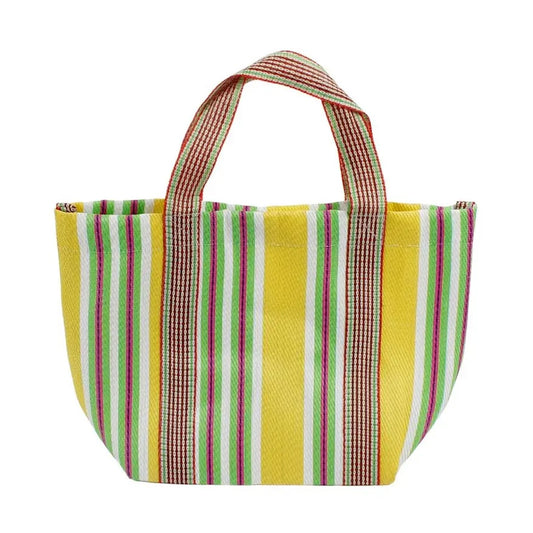 Recycled Woven Lunch Bag - Yellow