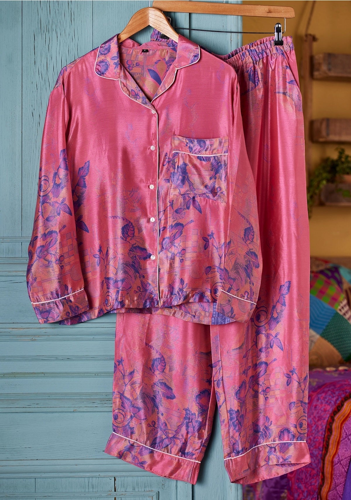 Heliotique Recycled Sari Pyjamas