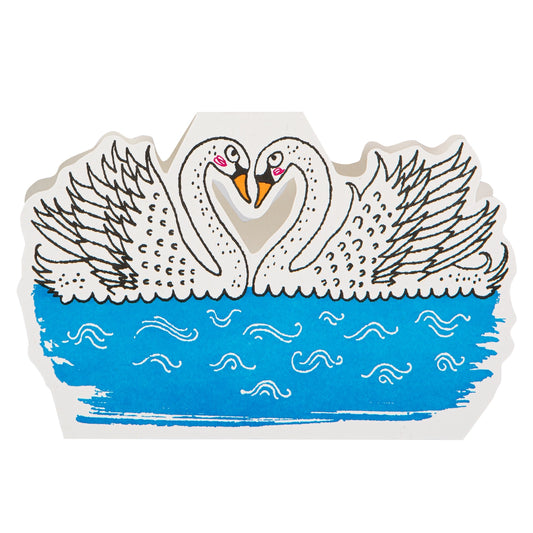 Heliotique | Archivist Gallery Two Swans Cut-Out Card