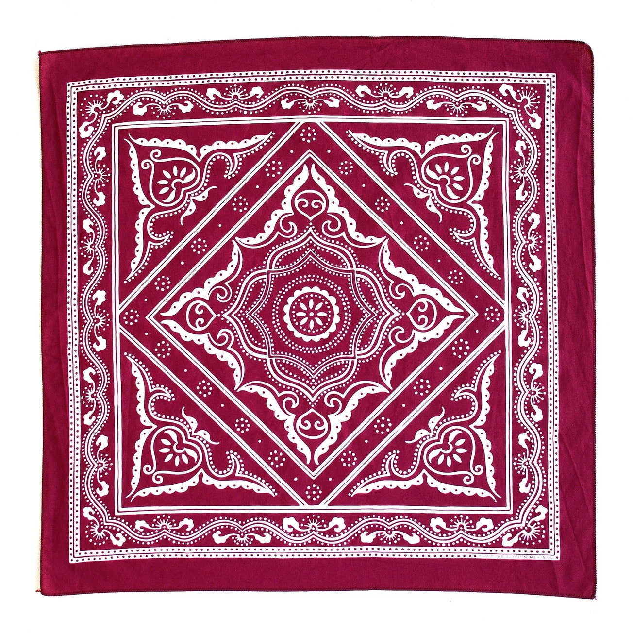 Heliotique Western Cotton Bandana - Wine