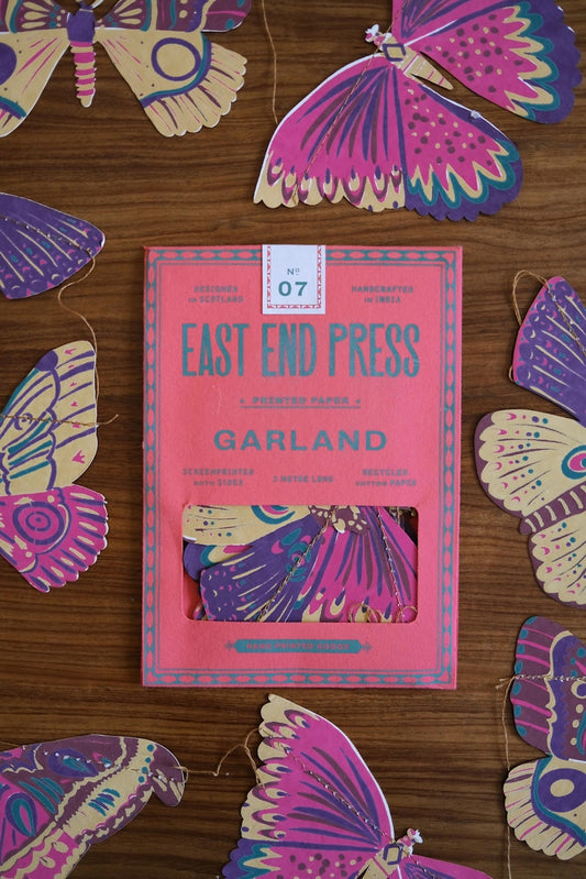 Heliotique | East End Press Screen Printed Garland - Butterflies