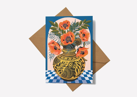 Heliotique | Printer Johnson Oenochoe Vase Greeting Card