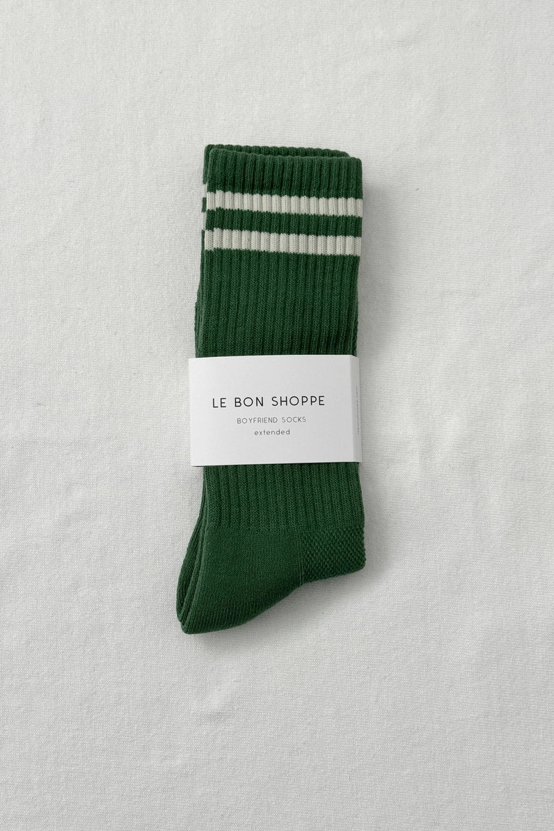 Heliotique | Le Bon Shoppe Extended Boyfriend Socks - Moss