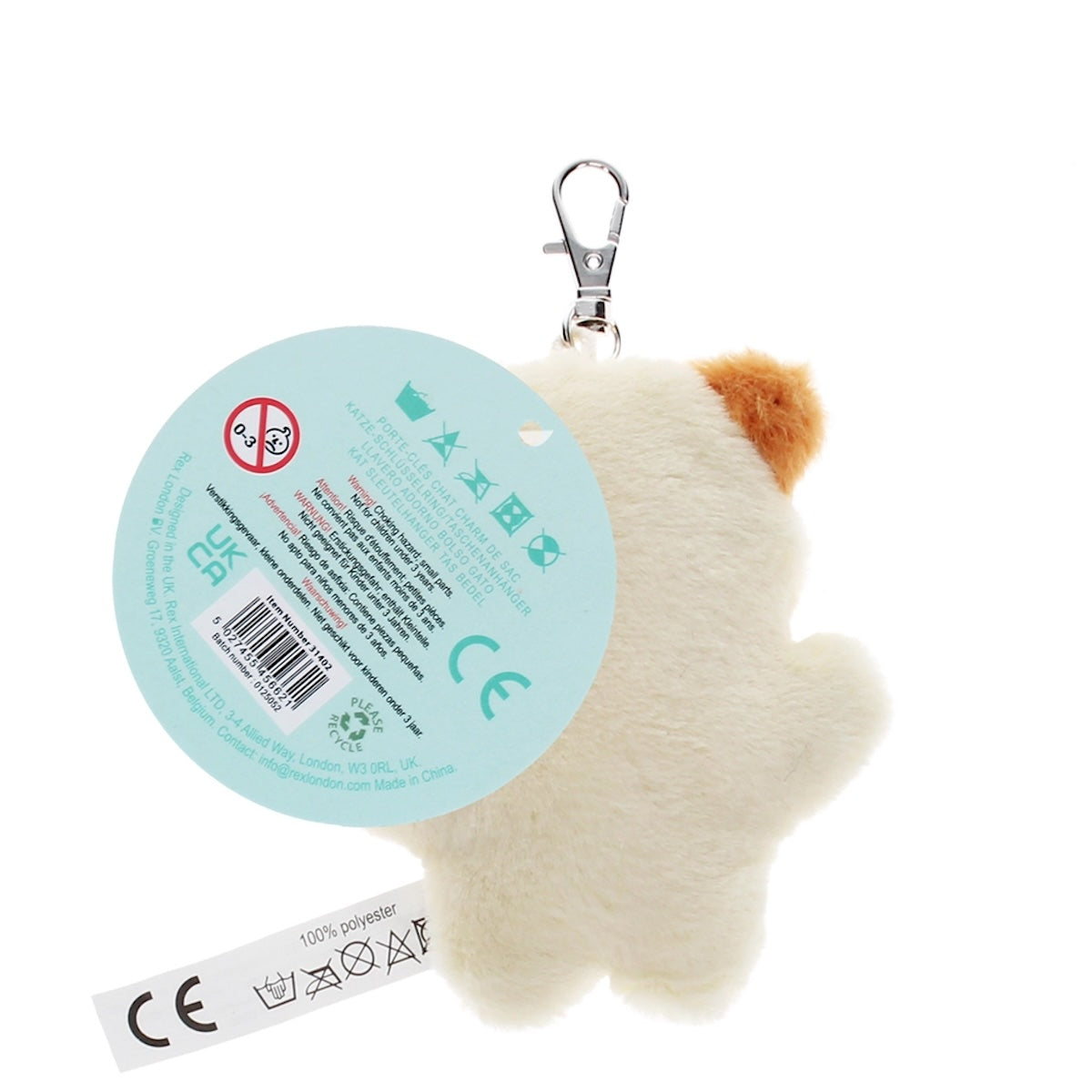 Heliotique | Rex London Fluffy Key Ring Bag Charm - Cat
