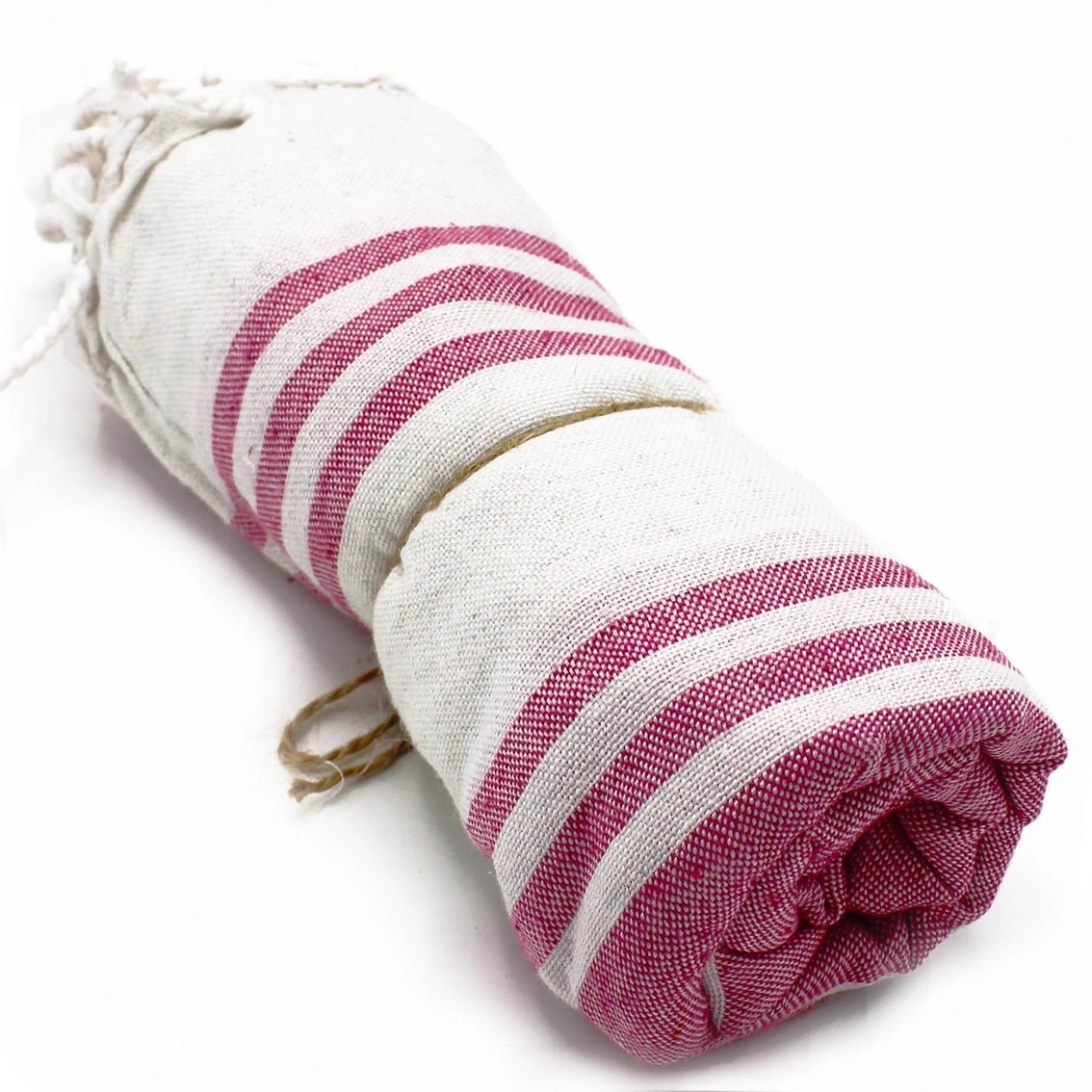 Heliotique | Hammam Striped Cotton Towel - Pink