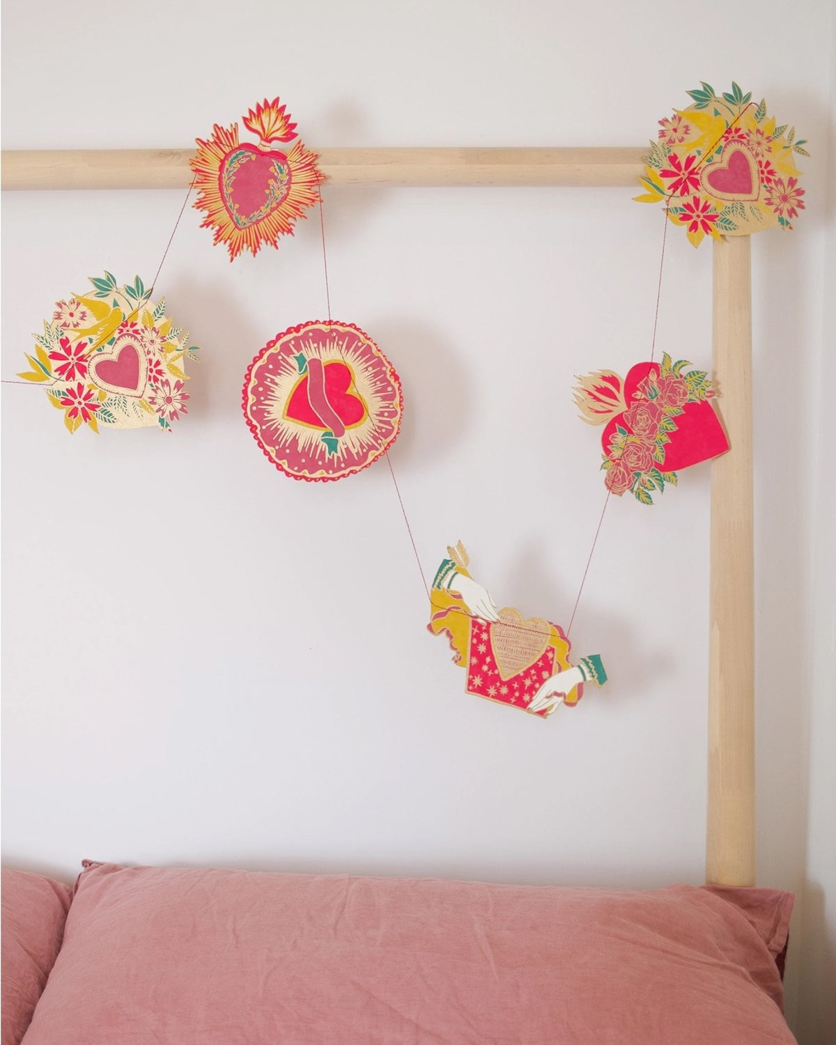 Heliotique Screen Printed Garland - Hearts