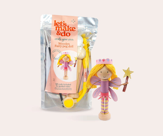 Heliotique Create Your Own Fairy Wooden Peg Doll Kit
