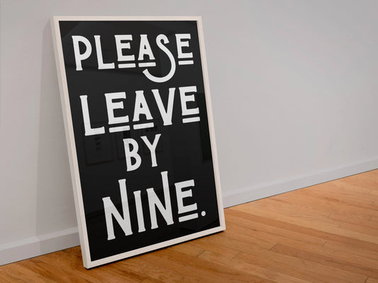 Heliotique | Blue Iris Please Leave By Nine Print