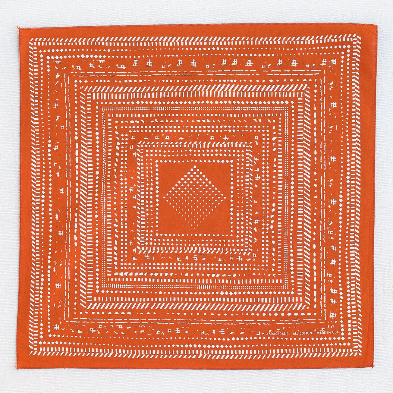 Heliotique Dot Dash Cotton Bandana - Marmalade Orange