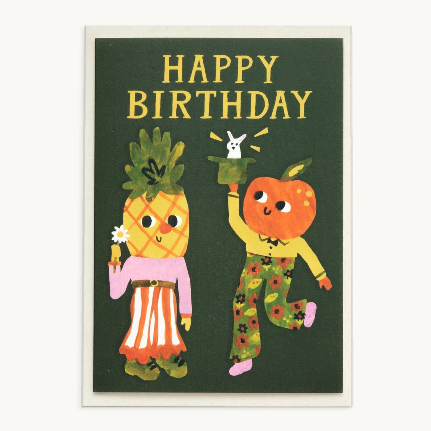Happy Birthday Pineapple and Orange Card