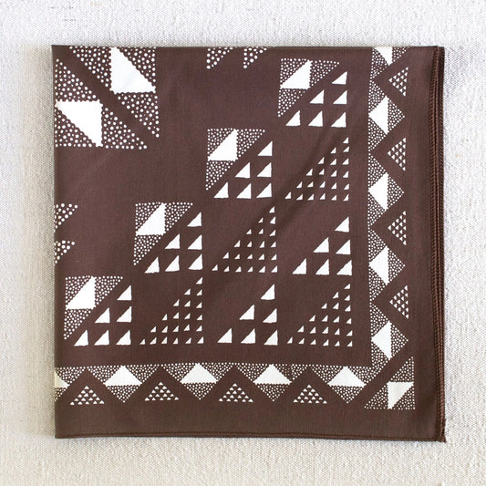 Heliotique Quilt Cotton Bandana - Brown