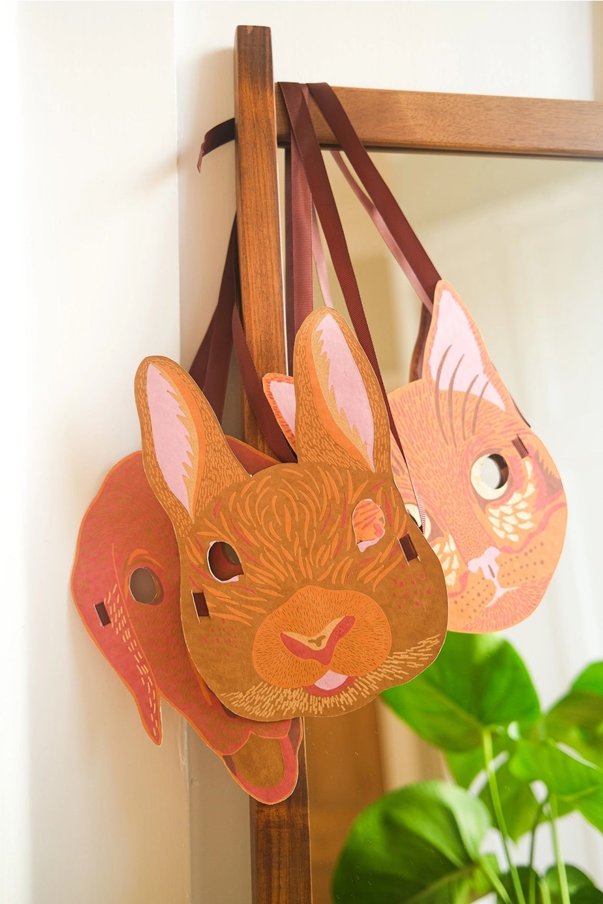 Heliotique Rabbit Mask Greeting Card