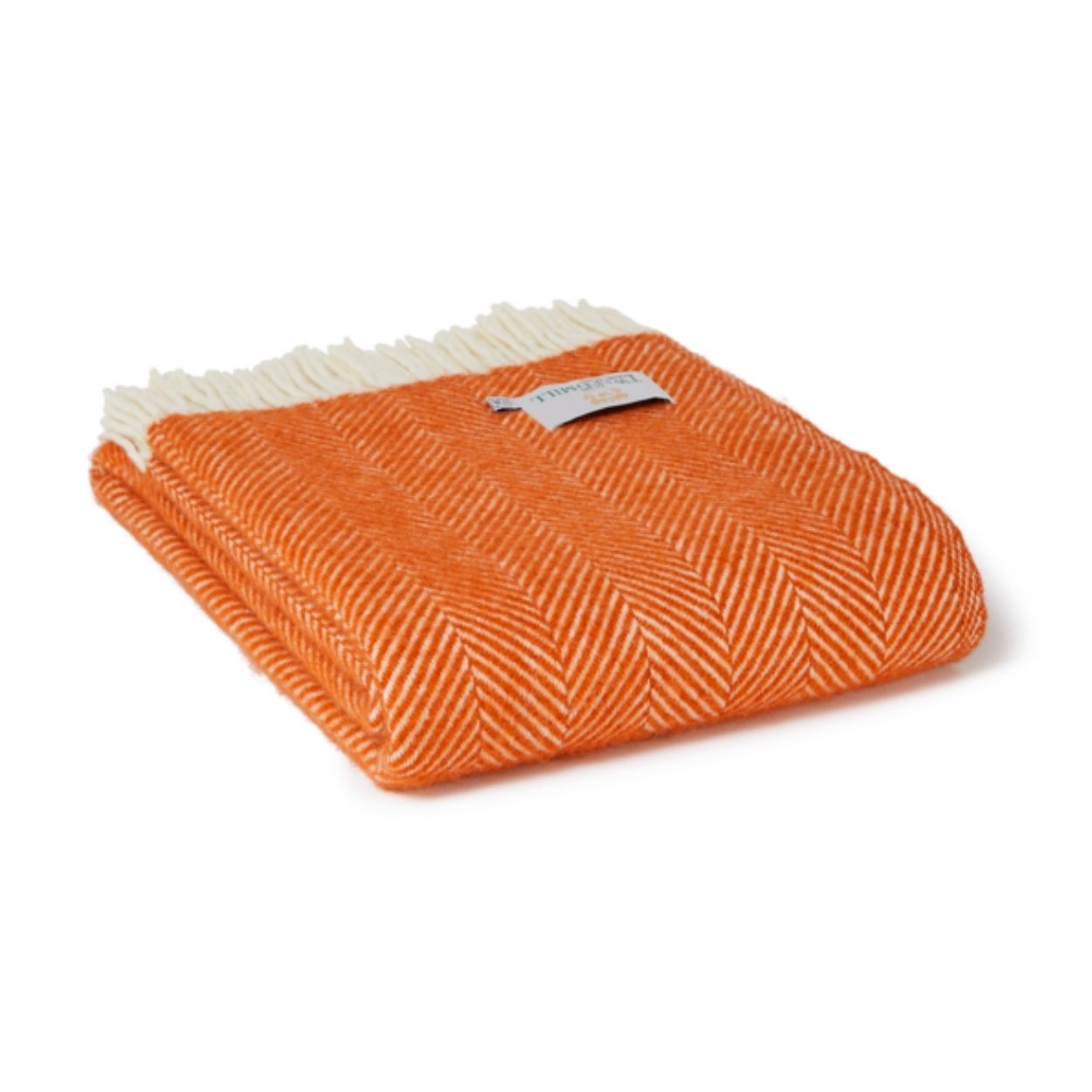 Heliotique | Tweedmill Pure Wool Fishbone Knee Blanket - Cinnamon