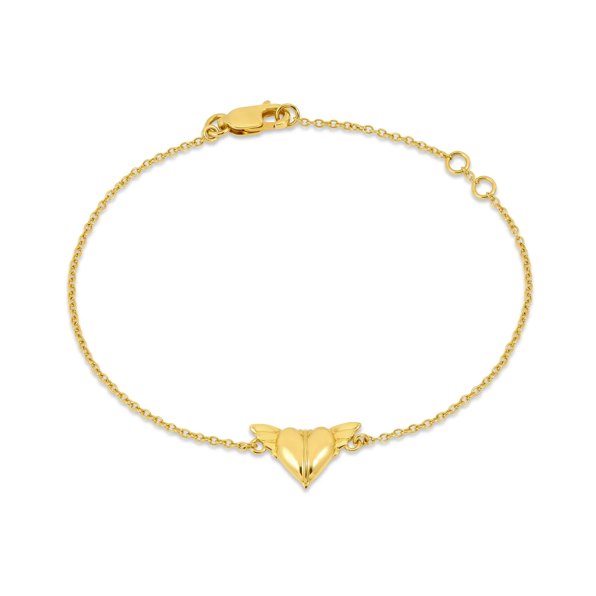 Heliotique Guardian Angel Wings Heart Bracelet