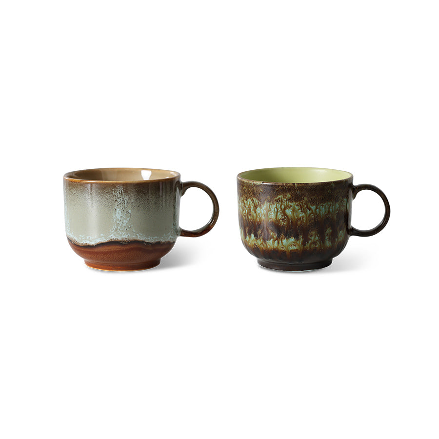 70's Ceramic Tea Cups (Set of 2) - Odyssey