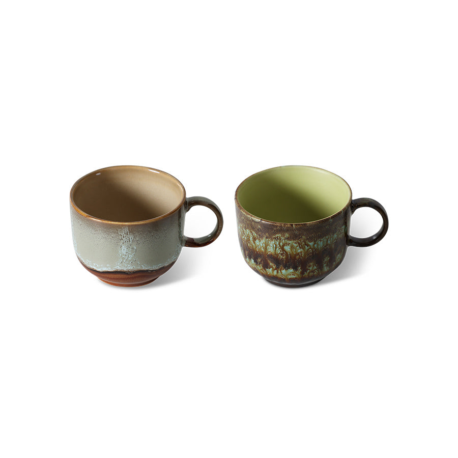 70's Ceramic Tea Cups (Set of 2) - Odyssey