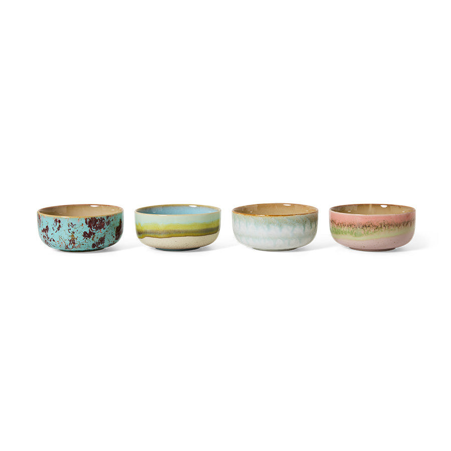 Heliotique 70's Ceramic Dessert Bowls (set of 4) - Impression