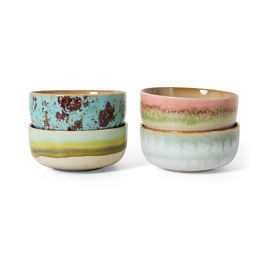 Heliotique 70's Ceramic Dessert Bowls (set of 4) - Impression