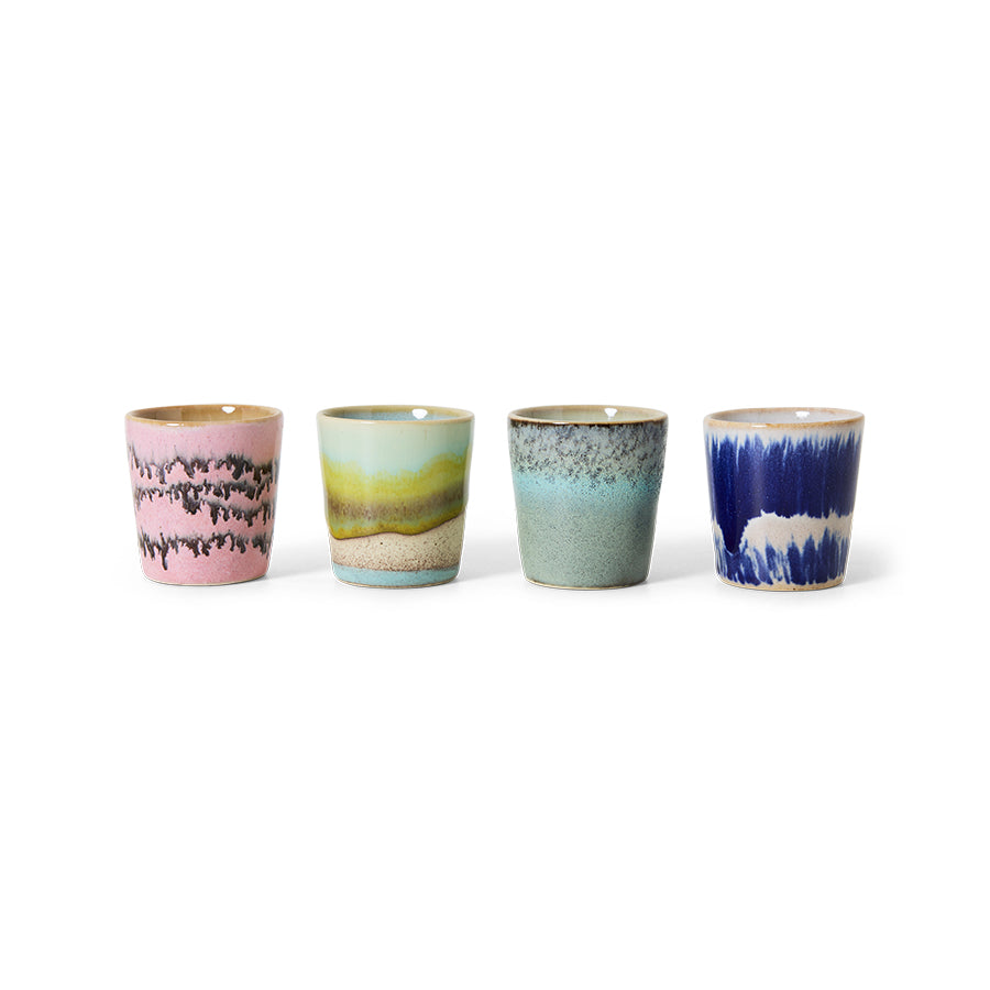 70's Ceramic Egg Cups (Set of 4) - Vibrance