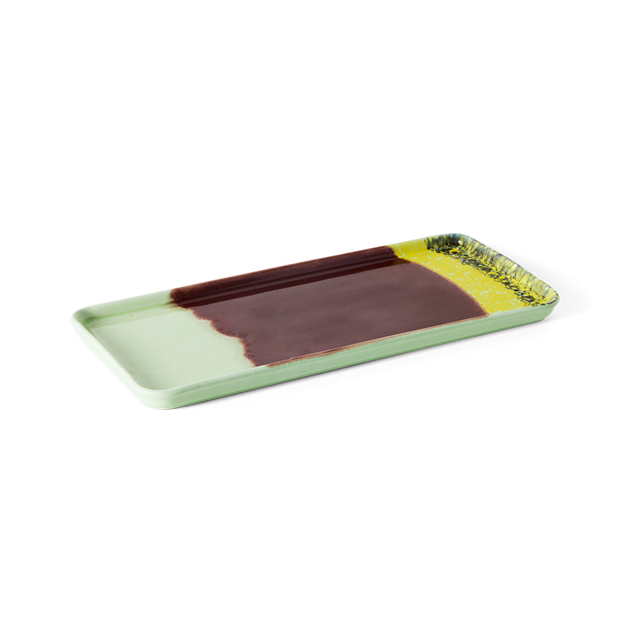 70's Ceramic Cake Tray - Cherry