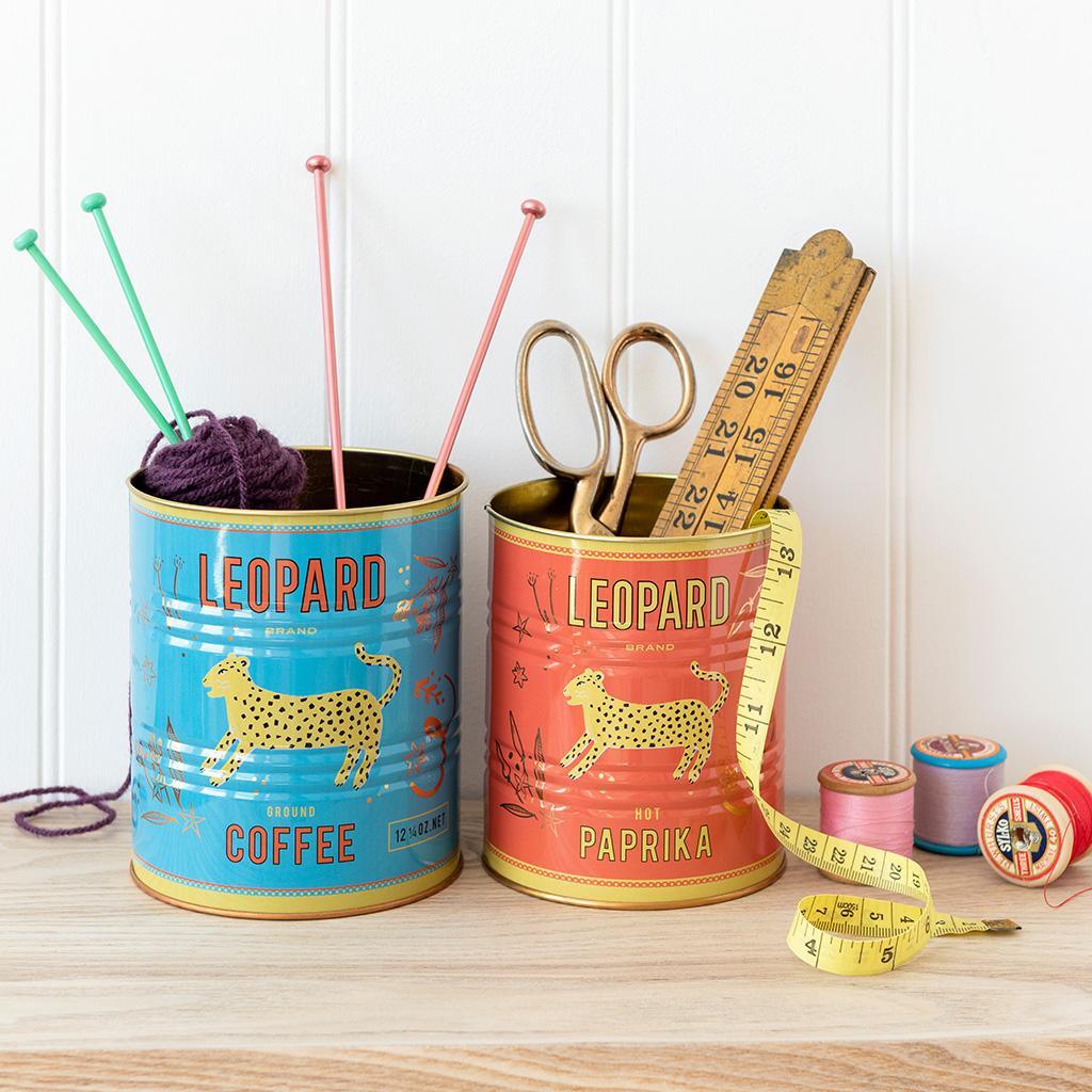 Heliotique | Rex London Set of 2 Retro Leopard Storage Tins