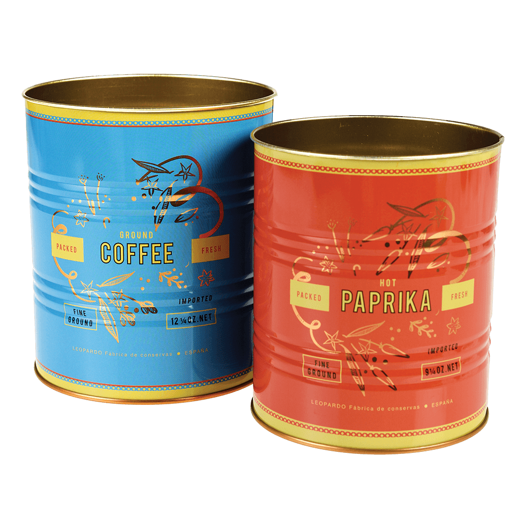 Heliotique | Rex London Set of 2 Retro Leopard Storage Tins