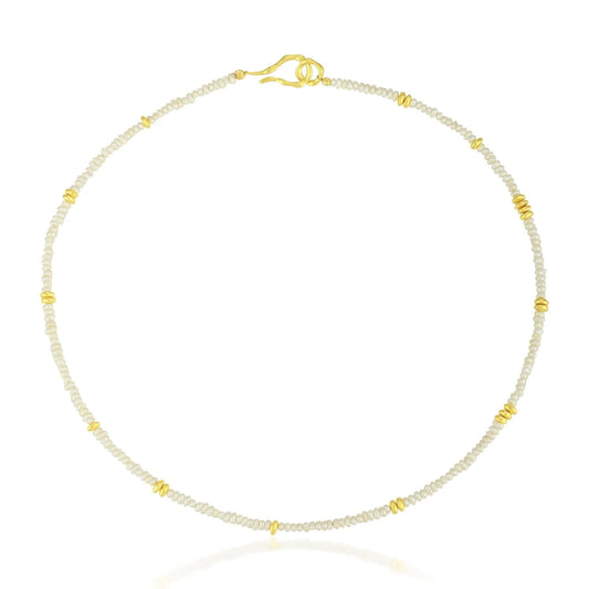 Heliotique Marnie Pearl & Gold Necklace