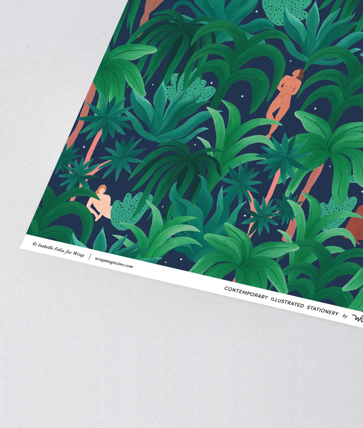 Night Jungle Wrapping Paper - Heliotique