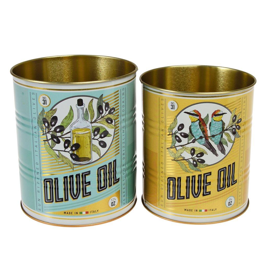 Heliotique | Rex London Olive Oil Storage Tins (Set of 2)