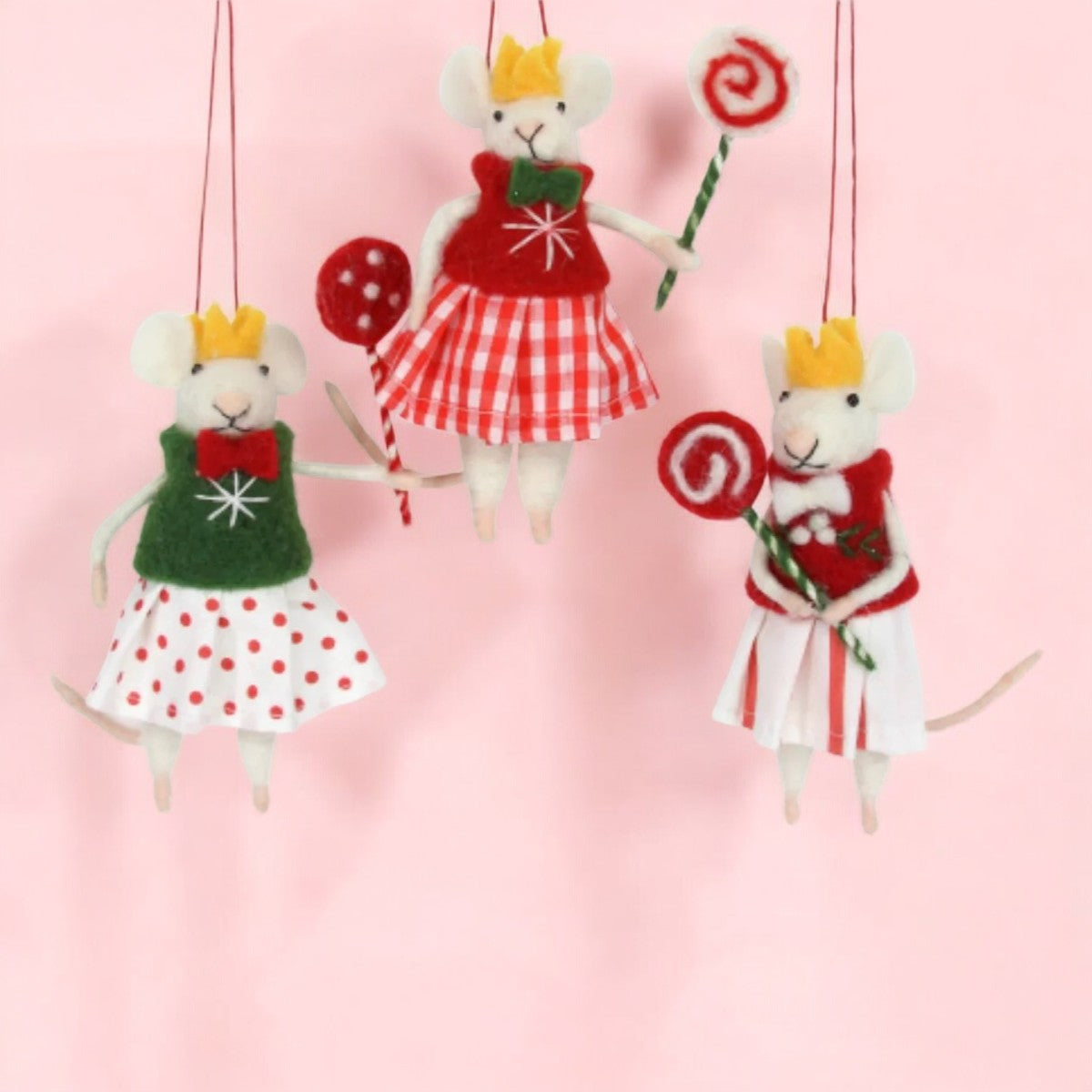 Mouse with Lollipop Tree Decoration