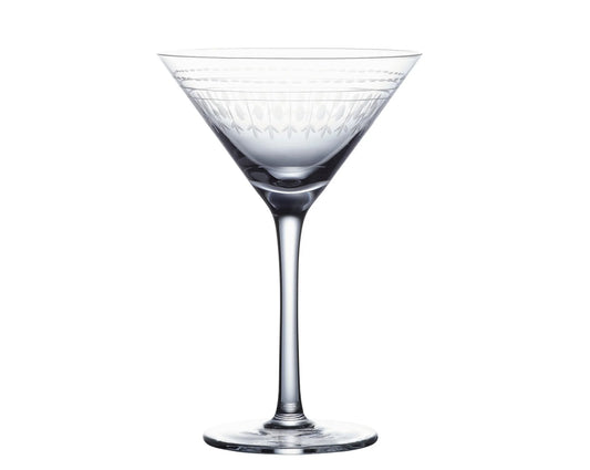 Heliotique | The Vintage List A Pair Of Crystal Martini Glasses