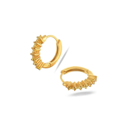 Heliotique | Shyla Paige Huggie Earrings - Citrine