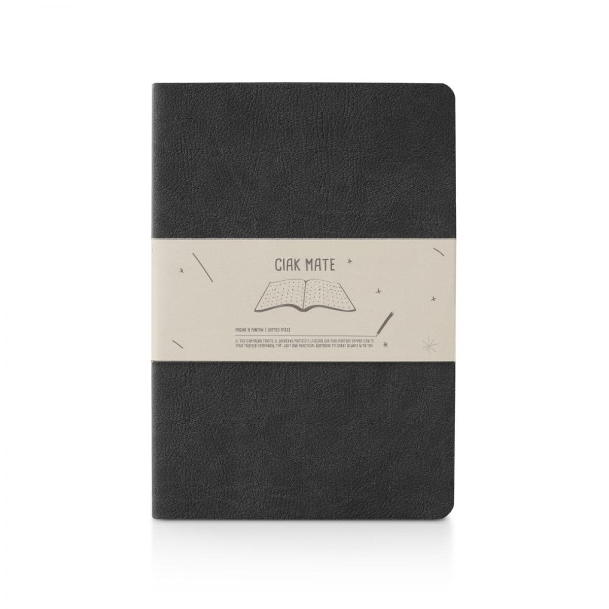 Heliotique | Ciak Mate Slim Ivory Paper Dot Notebook - Charcoal