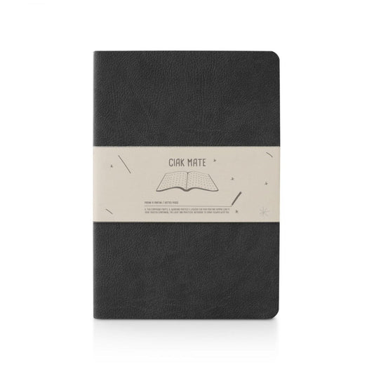 Heliotique | Ciak Mate Slim Ivory Paper Dot Notebook - Charcoal
