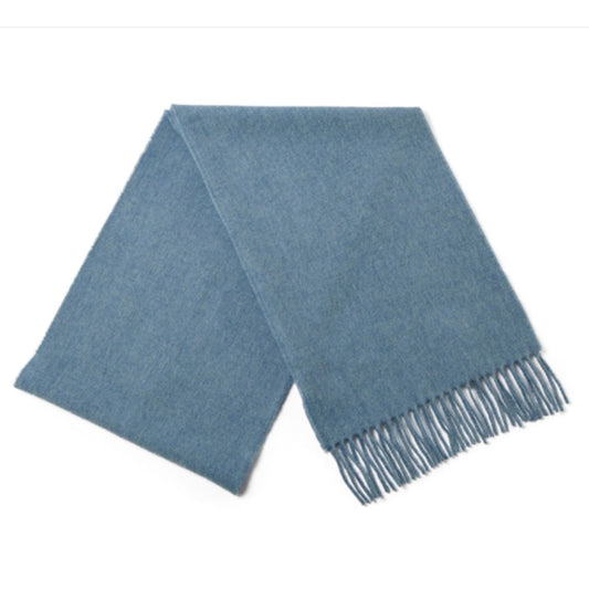 Heliotique | Tweedmill 100% Lambswool Scarf - Stone Blue