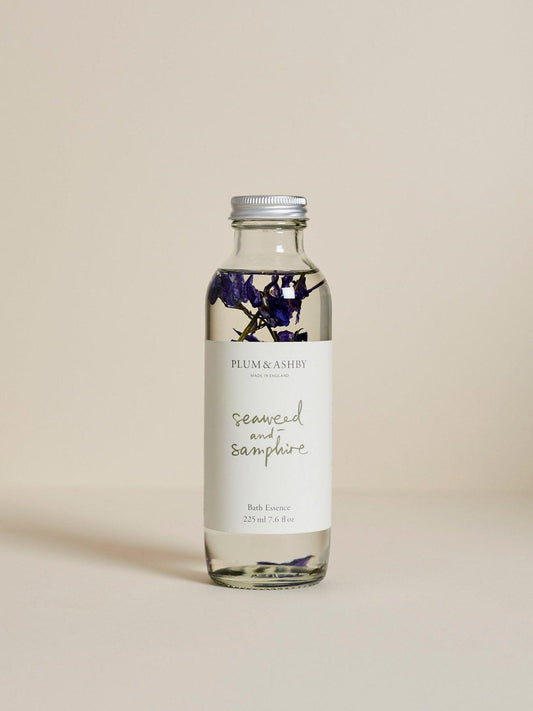 Seaweed & Samphire bath essence by independent brand Plum & Ashby