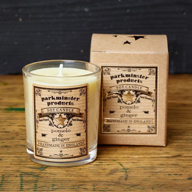 Mini Lemongrass scented soy candle, lovingly made by independent brand Parkminster.