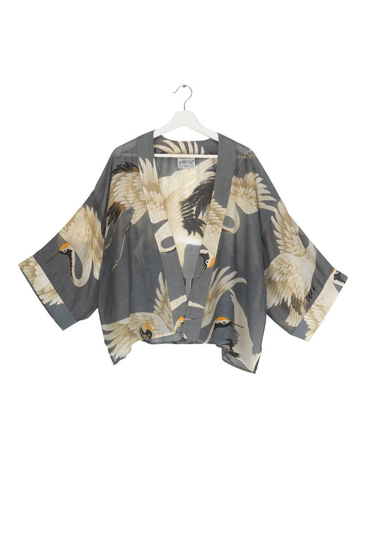 Heliotique Stork Kimono - Slate Grey