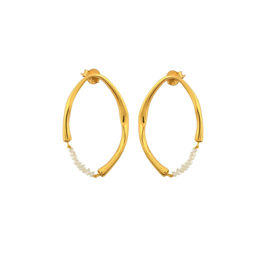 Heliotique | Shyla Thiva Earrings - Pearl