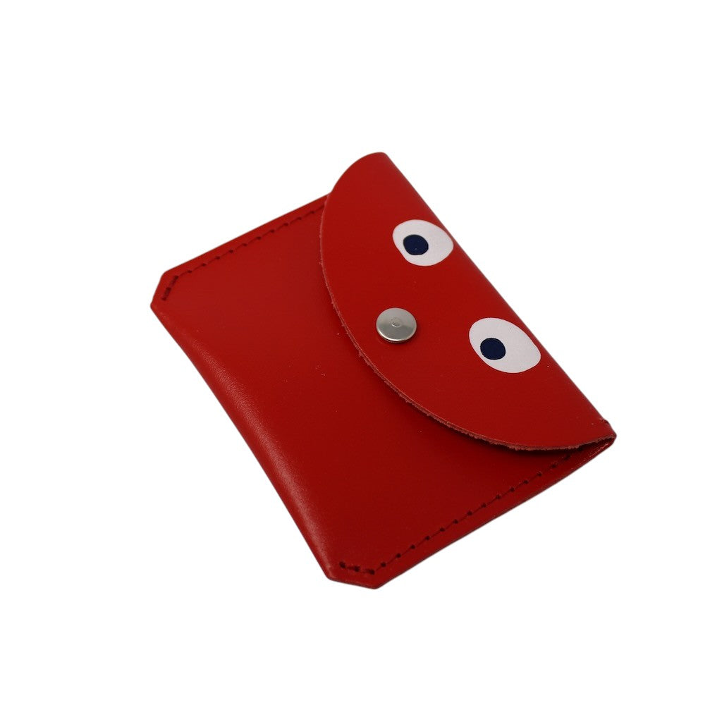 Heliotique Googly Eye Mini Money Coin Purse - Red