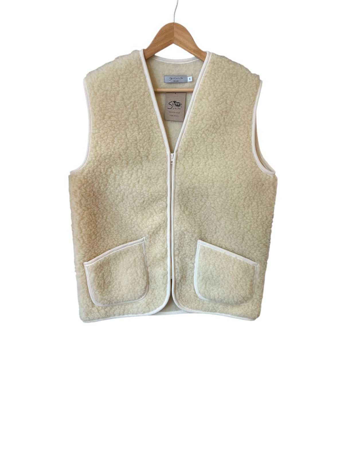 Heliotique | Yoko Wool 100% Wool Gilet - Natural