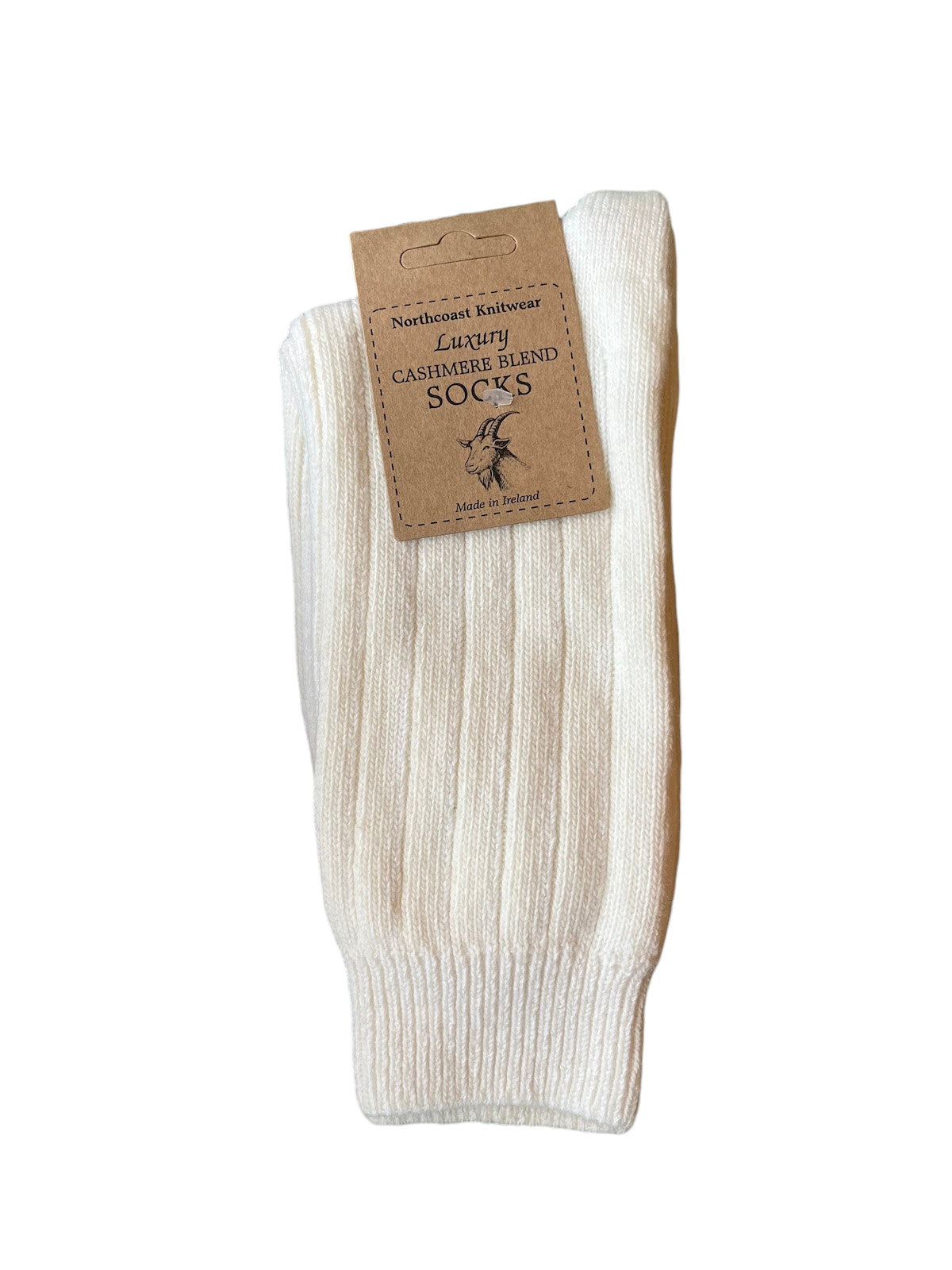 Heliotique | Original Aran Co. Ladies Cashmere Blend Socks - Cream