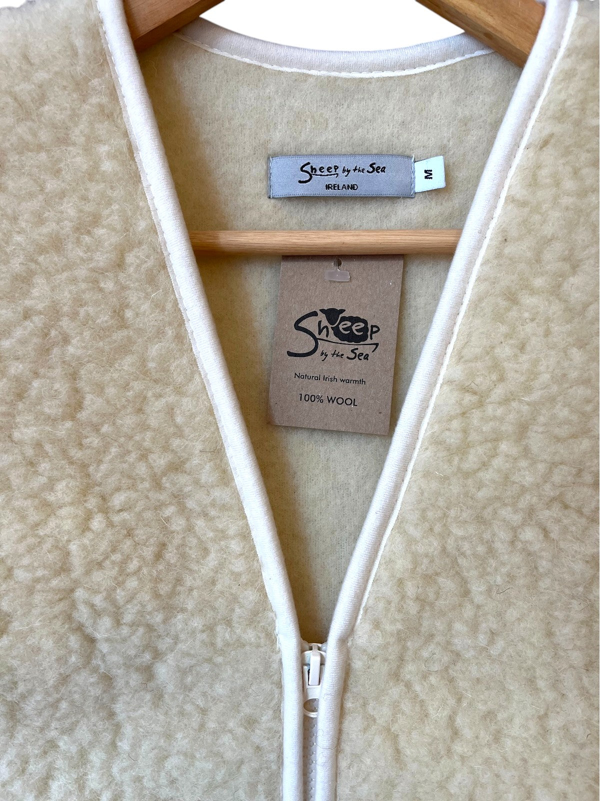 Heliotique | Yoko Wool 100% Wool Gilet - Natural