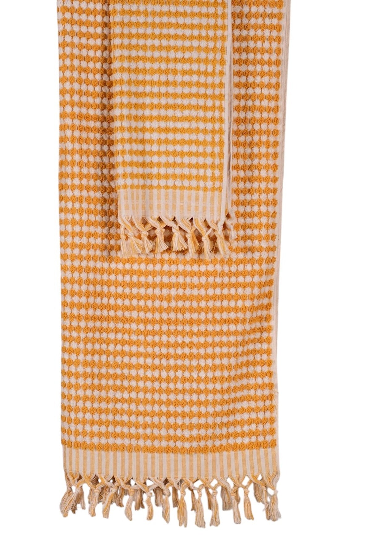 Heliotique Dotted Ultra Absorbent Cotton Towel - Yellow