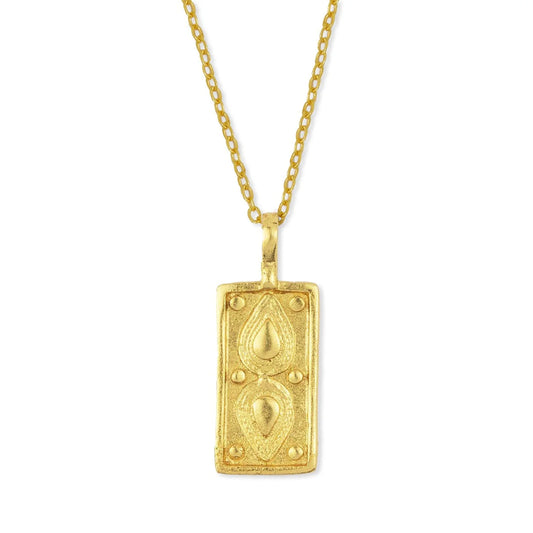 Heliotique Tyche Engraved Pendant Necklace