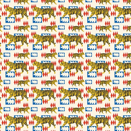 Heliotique | Canns Down Press Hello Tiger Gift Wrap Sheet