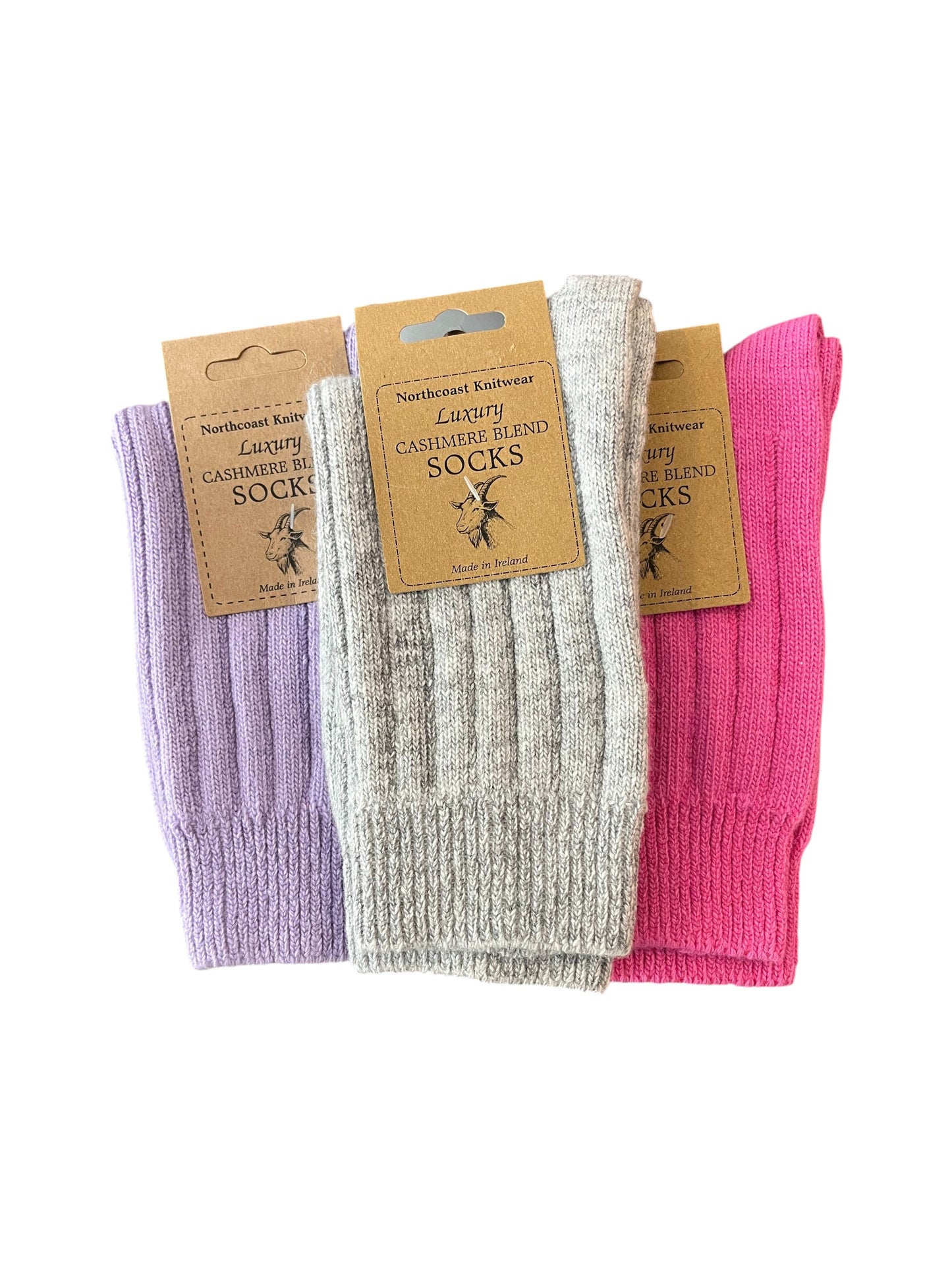 Heliotique | Original Aran Co. Ladies Cashmere Blend Socks - Pink