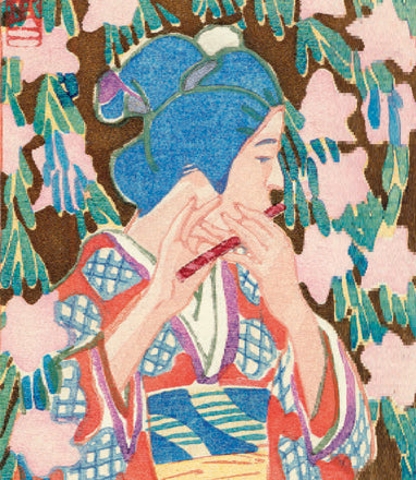 Heliotique | Canns Down Press Japanese Princess & Flute Card