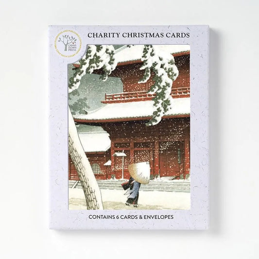 Heliotique Charity Christmas Card Pack - Temple in Shiba