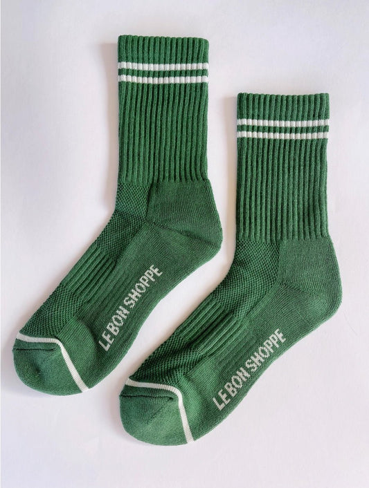 Heliotique | Le Bon Shoppe Boyfriend Socks - Moss Green